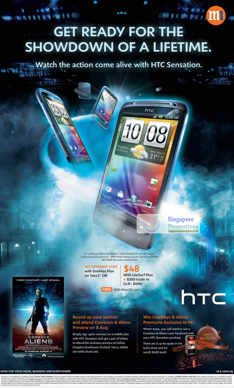 HTC Sensation, Cowboys Alien Preview, Premiums Exclusive