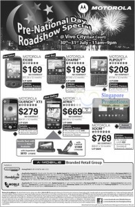 Featured image for (EXPIRED) Motorola Mobile Phones No Contract Price List 30 Jul 2011