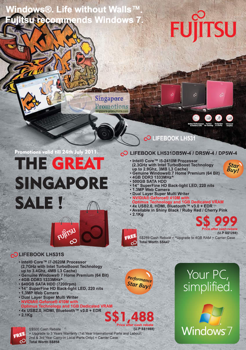 Featured image for Fujitsu Notebooks, Desktop PCs & Tablets Price List 5 - 24 Jul 2011