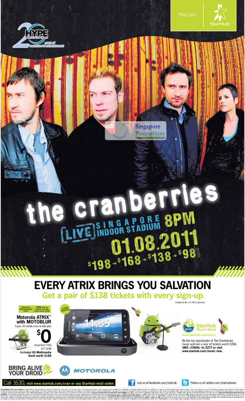 The Cranberries, Motorola Atrix Motoblur