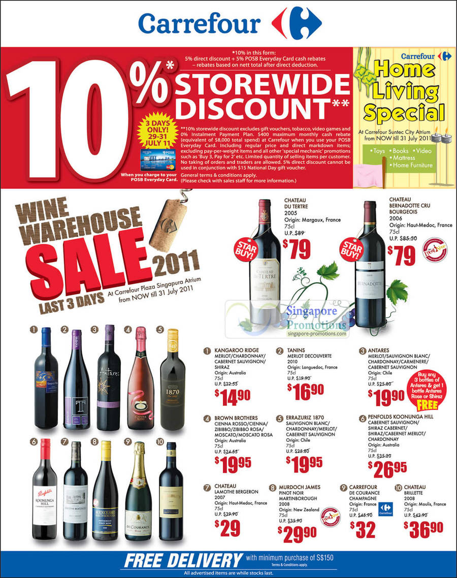 Wine Warehouse Sale 2011 Till 31 July 2011