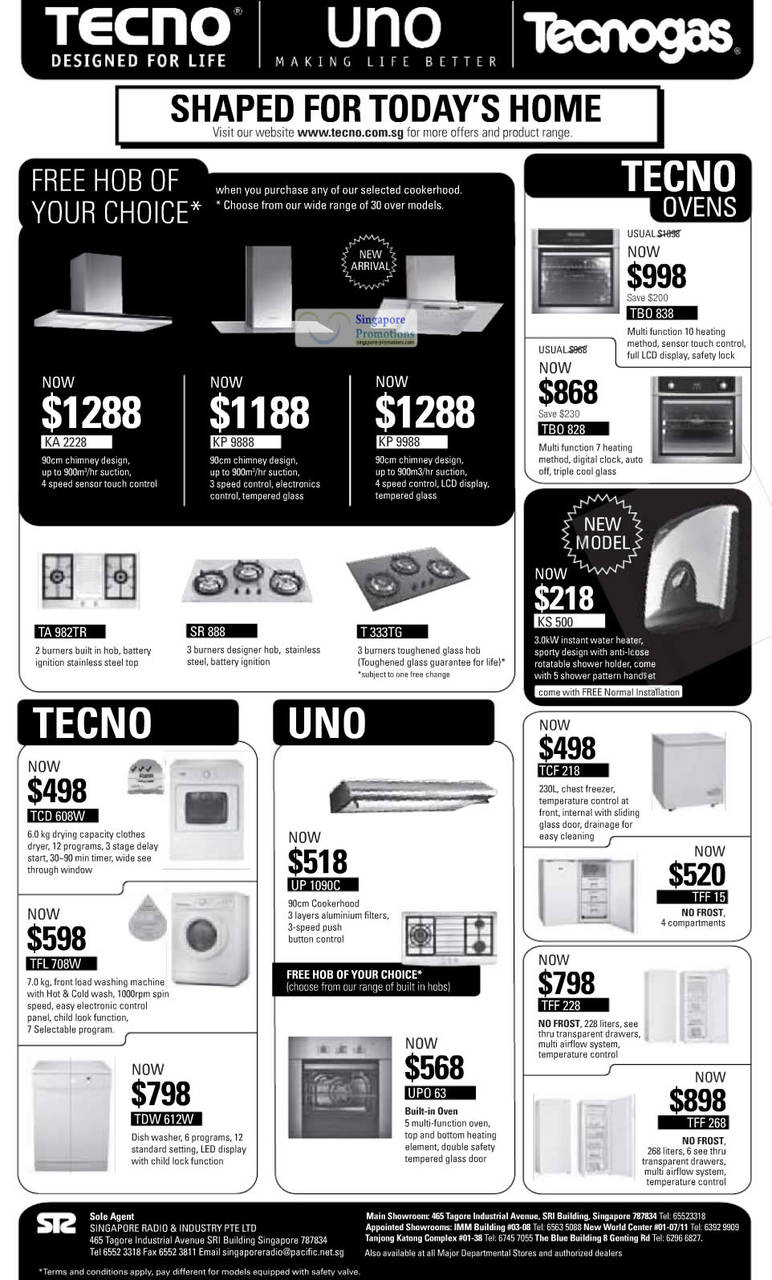 14 Mar 2012 Increased Prices, UNO freezers