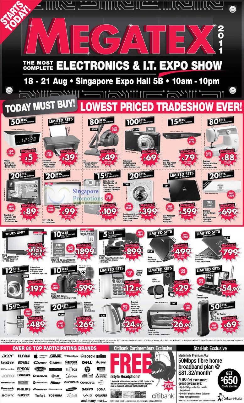 18 Aug Limited Deals, Philips Blu Ray, Sharp TV, Canon Ixus, Onkyo Home Theatre, Delonghi AAC711 Air Purifier, Sony Vaio VPCEL16FG B Notebook, ASUS, iSound Twin Charger, Altec Speakers, Fridge