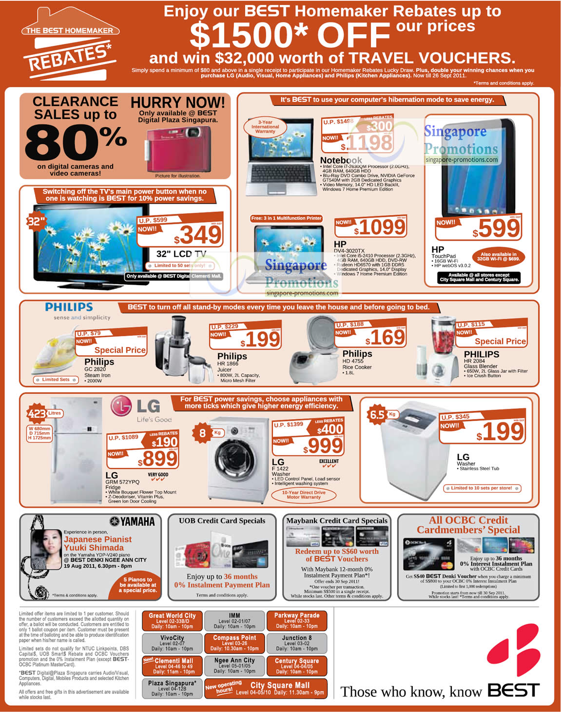 Featured image for Best Denki Homemaker Sale Kitchenware, TV, Electronics & Home Appliances 5 Aug - 26 Sep 2011