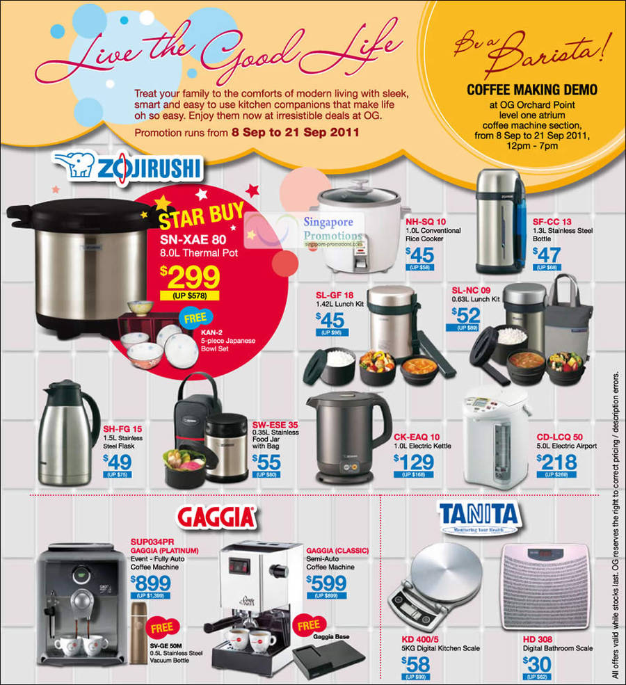 8 Sep Zojirushi Kitchenware Thermal Pot SN-XAE 80, NH-SQ 10 Rice Cooker, SF-CC 13 Stainless Steel Bottle, SL-GF 18 Lunch Kit