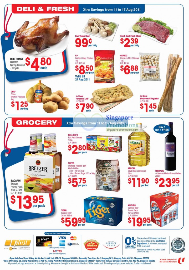 Deli, Fresh, Grocery, Roasted Spring Chicken, CP Golden, Okaido, Crispy Chicken, Bacardi Breezer, Tiger Beer, Anchor