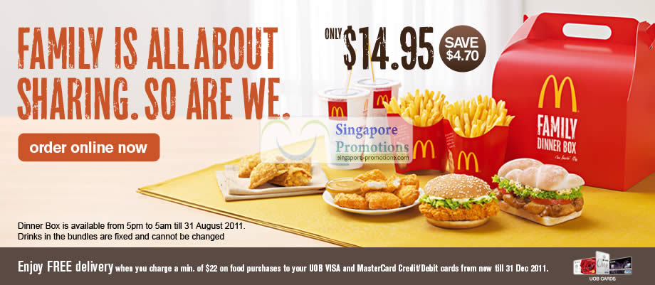 Featured image for McDonald's Save Up To $9.80 With New Family Dinner Box Bundles 1 Aug 2011