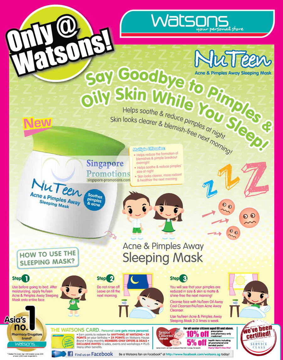 NuTeen Acne Pimples Away Sleeping Mask