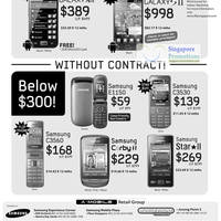 Featured image for (EXPIRED) Samsung Mobile Phones No Contract Price List 20 Aug 2011