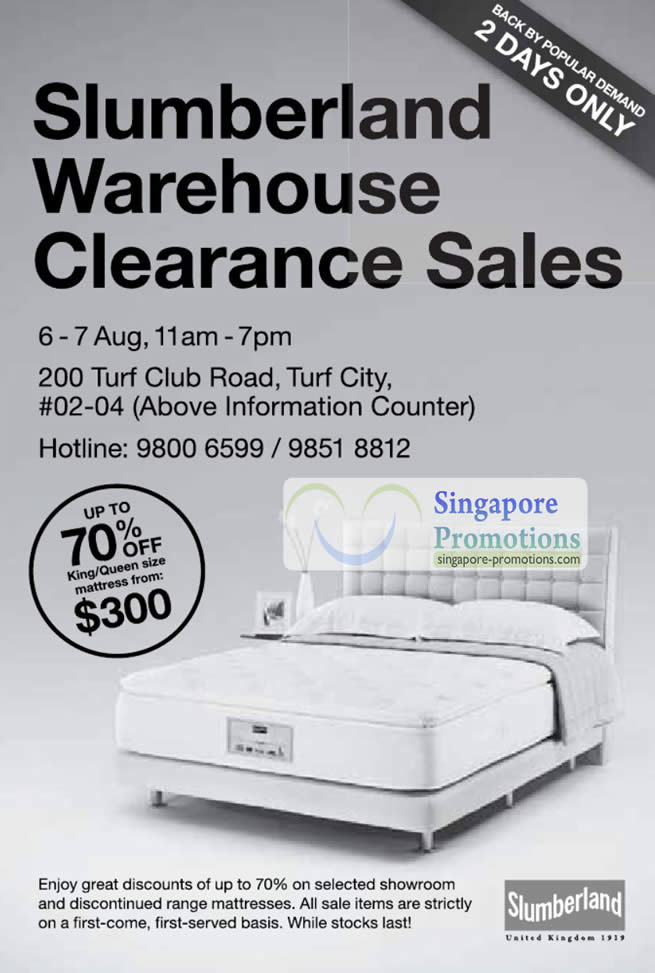 Slumberland Mattresses Warehouse Clearance