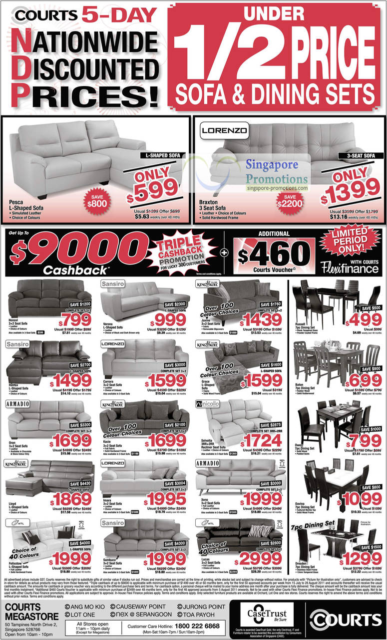 Sofa, Dining Sets, Pesca, Braxton, Honovi, Sansiro Verona, King Koil Jaxine, Grace, Lorenzo Carrara, Halifax, Armadio Oran, Kacie, Nicollo Selvotta