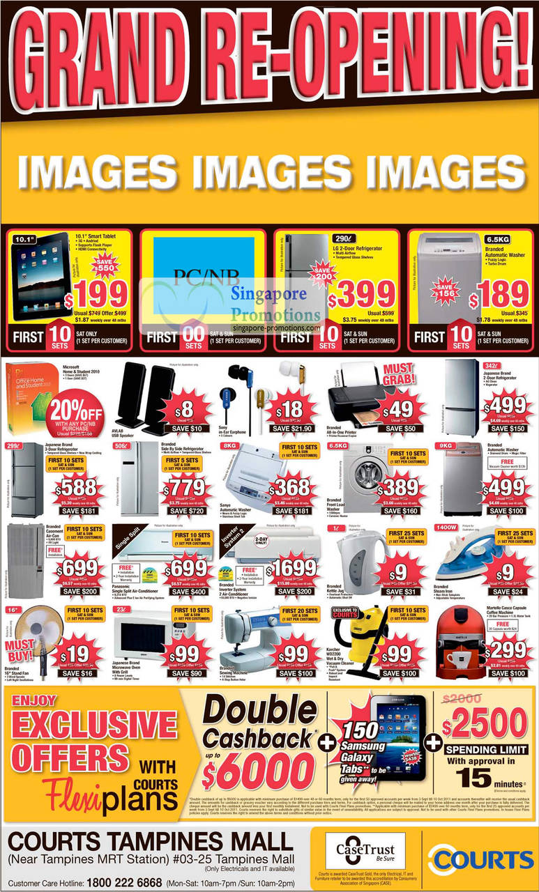 10 Sep Limited Deals, Fridge, Washer, Air Conditioner, Casement, Sewing Machine, Karcher WD2200 Wet Dry Vacuum Cleaner