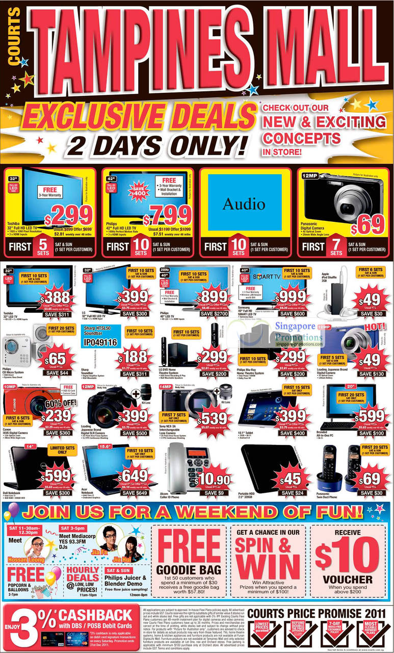 10 Sep Limited Deals TV, Apple iPod Shuffle 2GB, Sharp HTSL50 Soundbar, Tablet, Notebooks, Desktop PC, Sony Nex-3A, Alcom