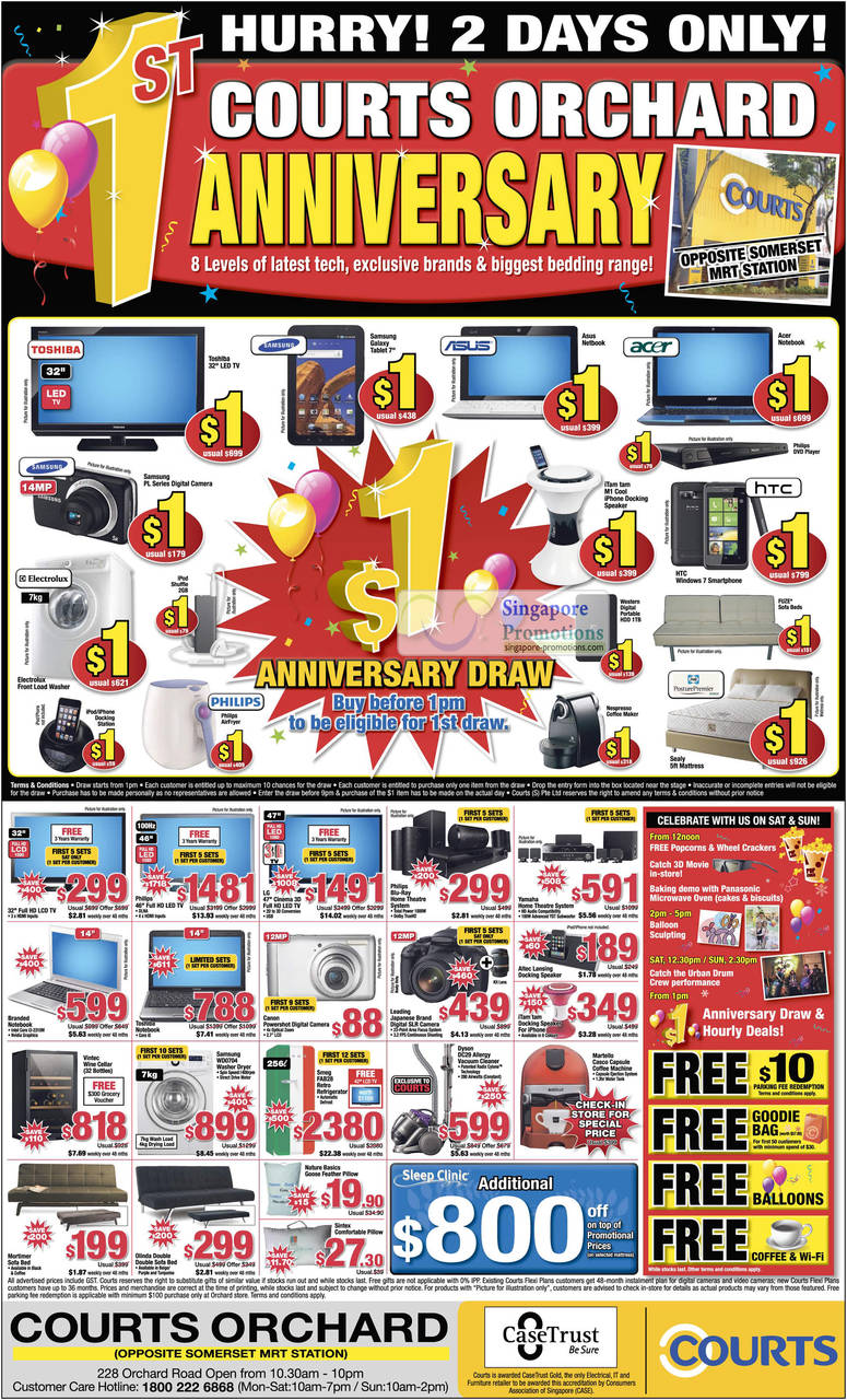 17 Sep Orchard 1st Anniversary One Dollar Deals, TV, Samsung PL Series, Samsung Galaxy Tablet, Notebook, iTam Tam M1 Cool iPhone Docking Speaker