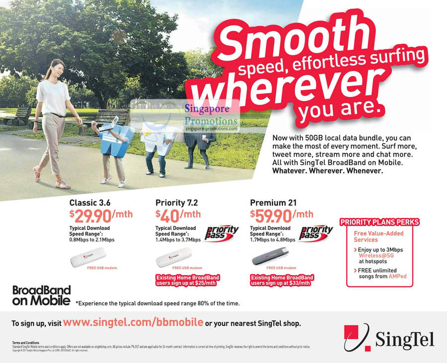 Broadband on Mobile Priority Plans, Classic, Premium