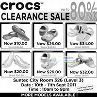 Featured image for (EXPIRED) Crocs Footwear Clearance Sale @ Suntec City 10 – 11 Sep 2011