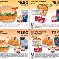 Featured image for (EXPIRED) KFC Chicken, Zinger, Bandito & Buddy Meals Discount Coupons 5 – 30 Sep 2011