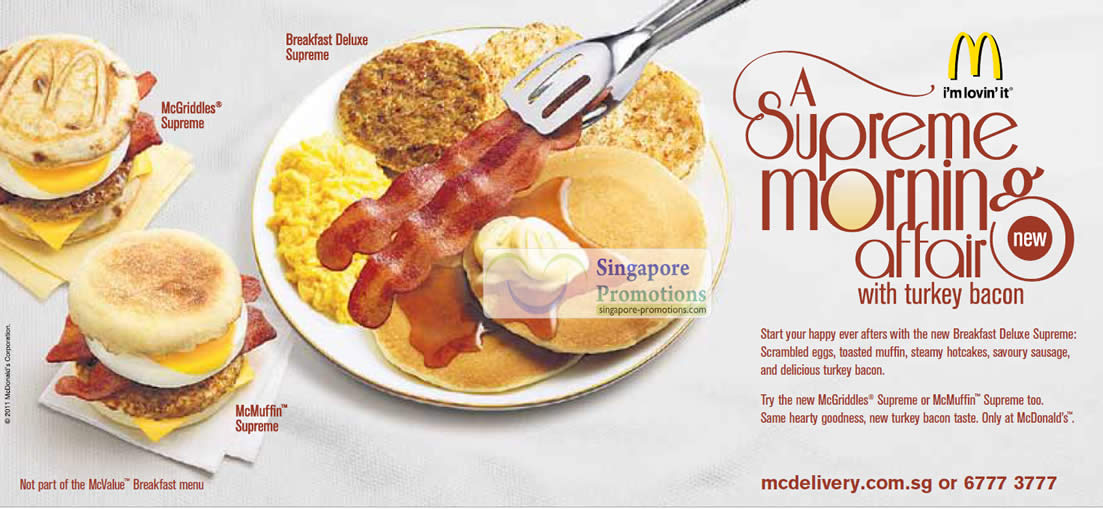 McDonald’s New Turkey Bacon Breakfast Meals 7 Sep 2011