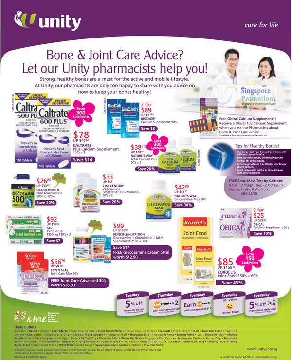 Featured image for (EXPIRED) NTUC Unity Health Products Special Offers 23 Sep – 27 Oct 2011