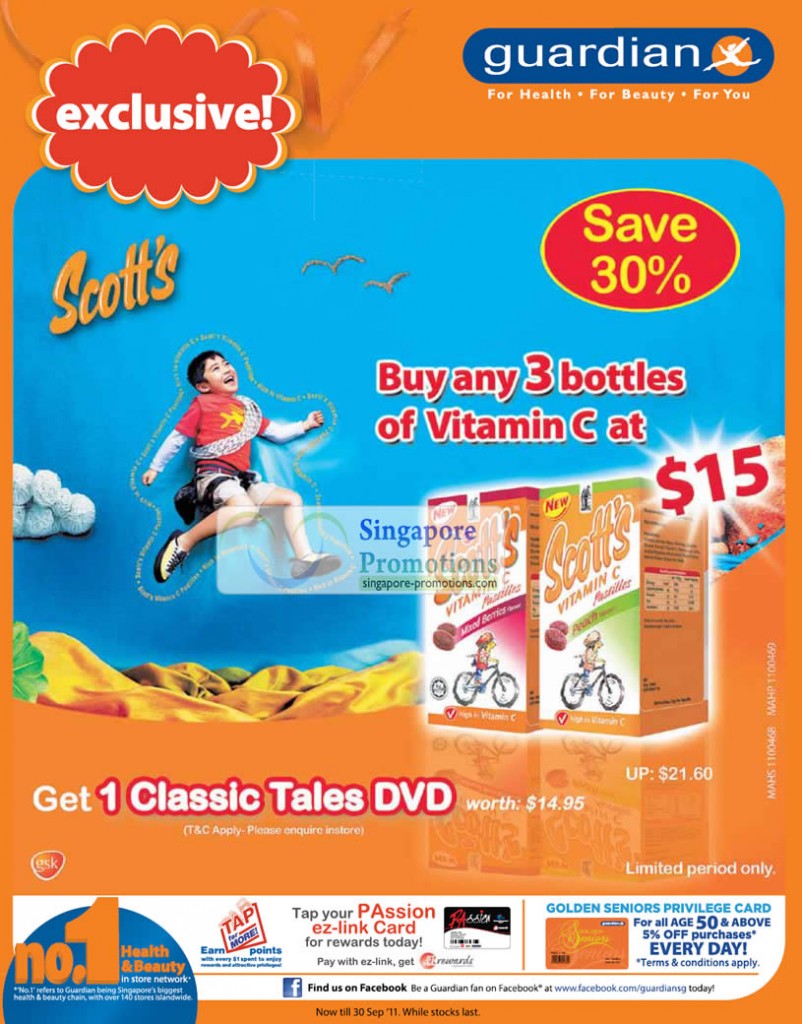 Scotts Vitamin C Buy 3 Bottles Get 1 Classic Tales DVD