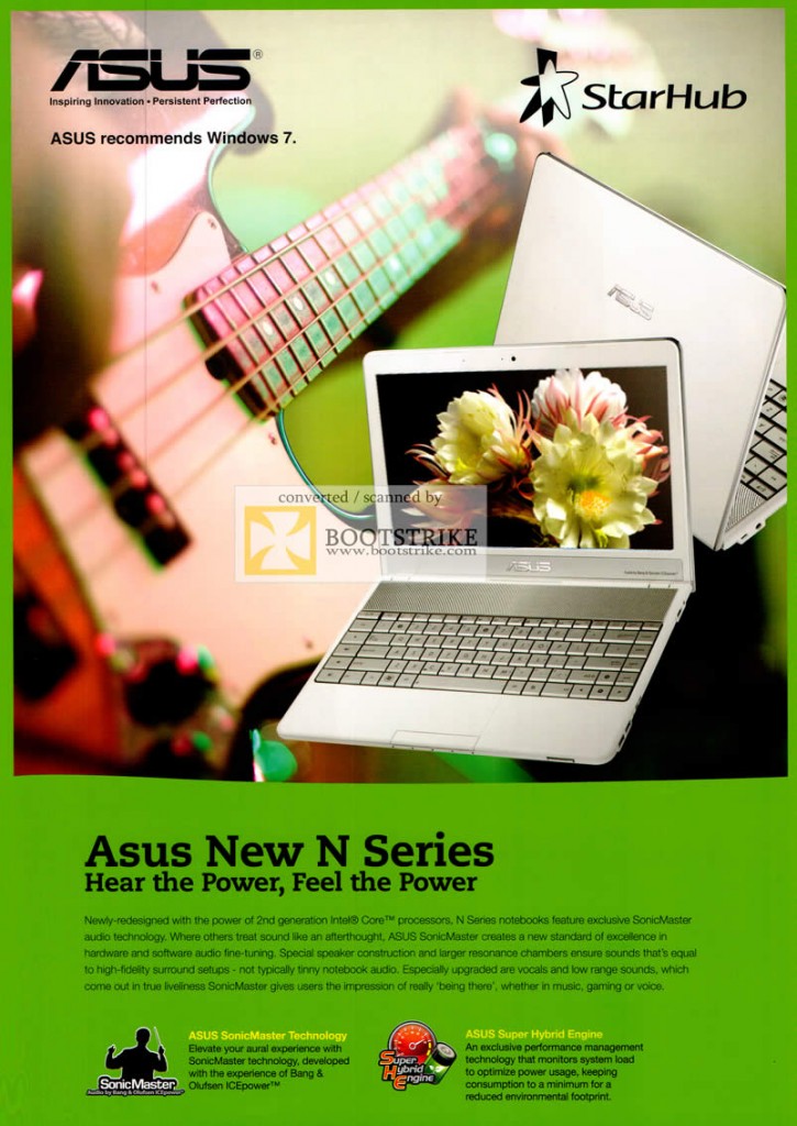 Starhub ASUS New N Series Notebook Features