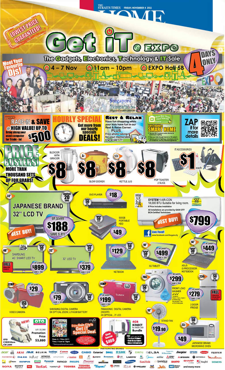 4 Nov 8 Dollar Limited Deals, Panasonic DMC-FP3 Digital Camera, TV, Notebook, Tablet, OTO Cyberwave CW-2800