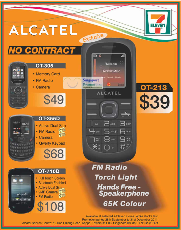 7-Eleven Alcatel Mobile Phones 13 Oct – 31 Dec 2011