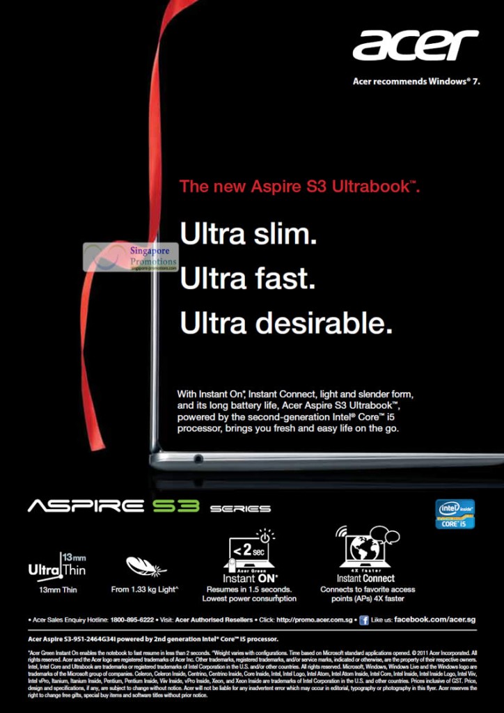 9 Nov Acer Aspire S3 Ultrabook Features