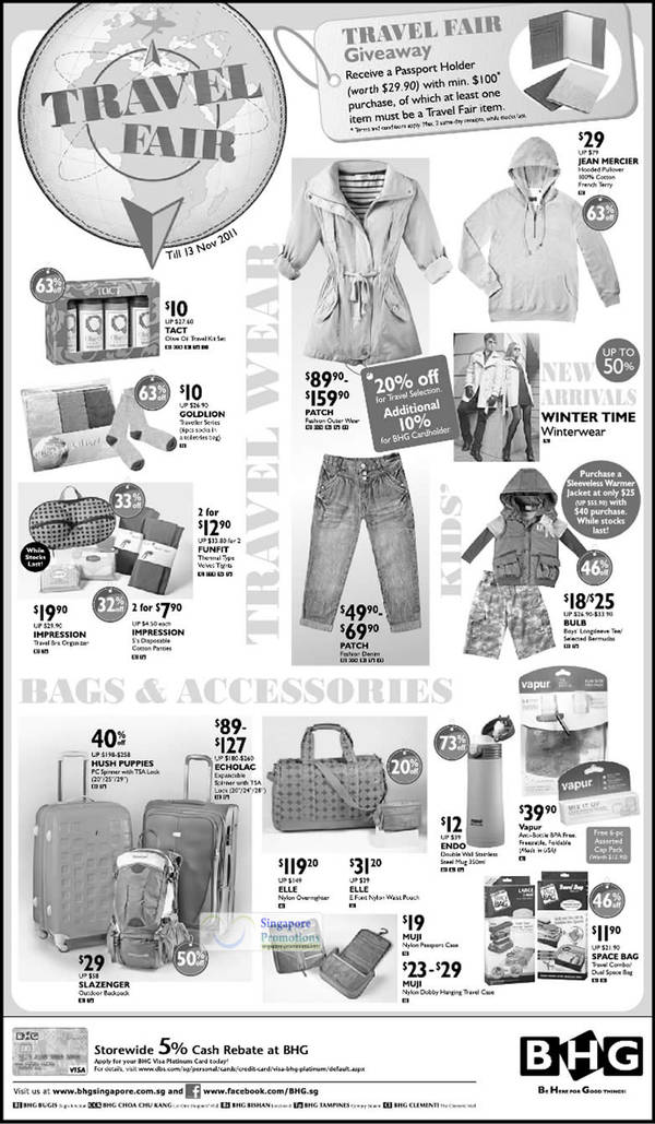 Featured image for (EXPIRED) BHG Travel Fair Special Offers Promotion 28 Oct – 13 Nov 2011