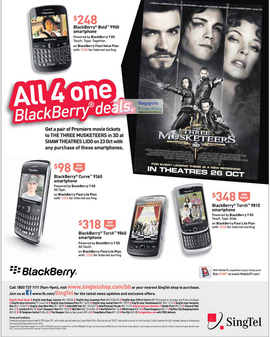 Blackberry Bold 9900, Blackberry Curve 9360, Blackberry Torch 9860, Blackberry Torch 9810