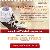 Featured image for BreadTalk Launches Online Cake Delivery Service 20 Oct 2011