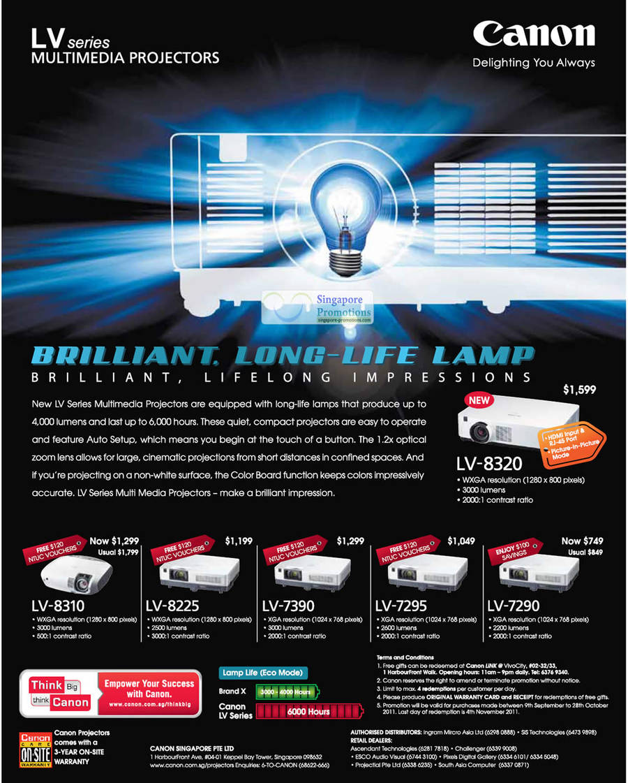 Canon Projectors 19 Oct 2011