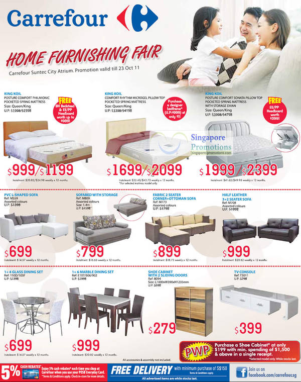 Featured image for (EXPIRED) Carrefour Home Furnishing Mattress & Furniture Fair 21 – 23 Oct 2011