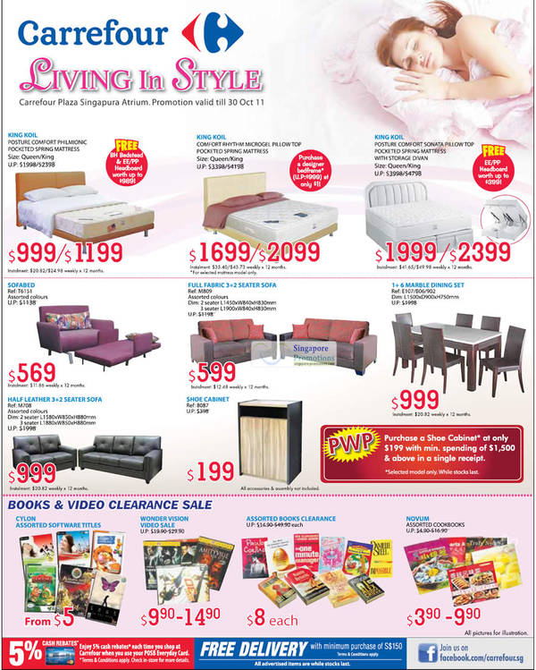 Featured image for (EXPIRED) Carrefour Home Furnishing Mattress & Furniture Fair 25 – 30 Oct 2011
