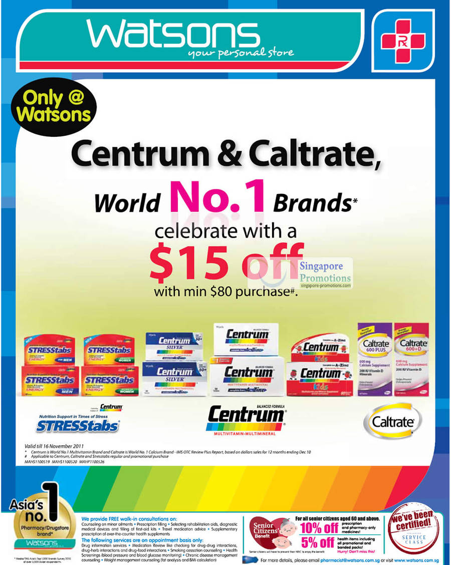 Centrum Caltrate 15 Dollars Off With Minimum Purchase