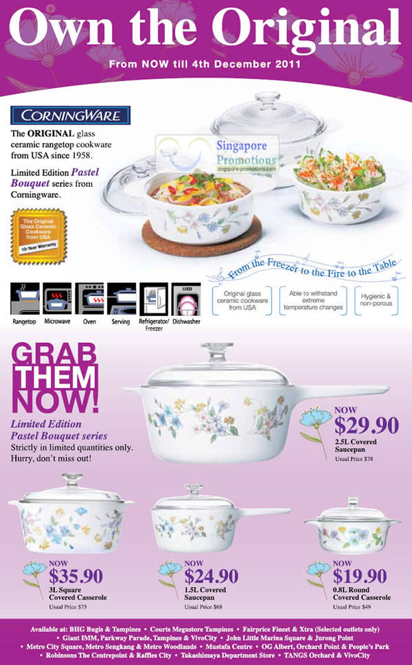 Featured image for (EXPIRED) Corningware Pastel Bouquet Series Special Offer Promotion 28 Oct – 4 Dec 2011