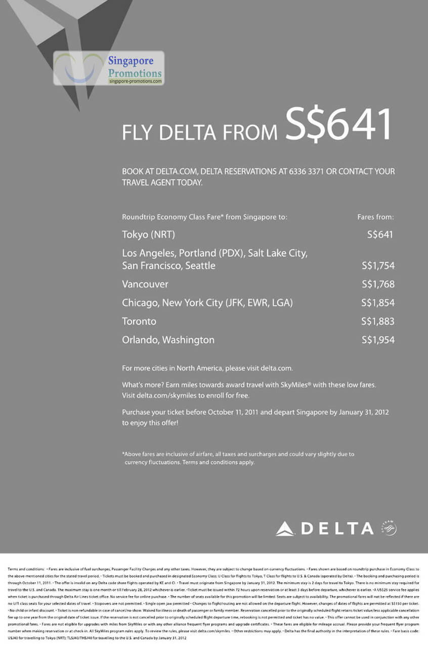Delta Air Lines 4 Oct 2011
