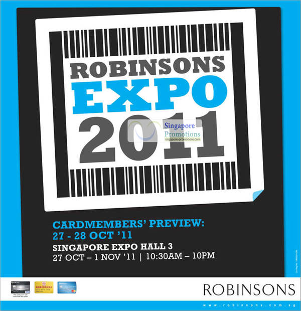 Featured image for (EXPIRED) Robinsons Expo 2011 Sale @ Singapore Expo 27 Oct – 1 Nov 2011