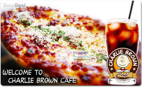 Featured image for (EXPIRED) Charlie Brown Cafe 50% Off Lasagna Cheesy Flat Pasta & Drink @ Orchard 13 Oct 2011