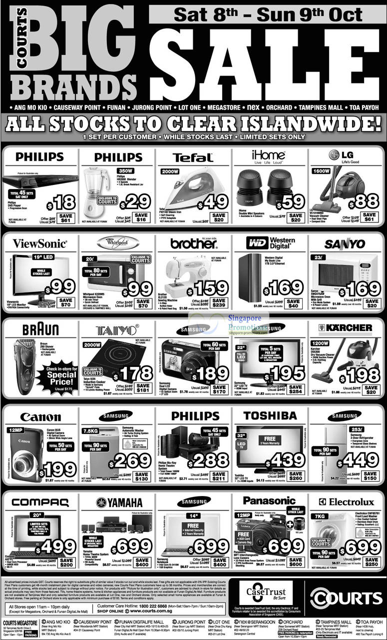 Limited Deals, IHome Mini Speakers, LG VC1016NND Vacuum Cleaner, Tefal FV2140 Steam Iron, Philips HR2000 Blender, Whirlpool X220MS Microwave Oven