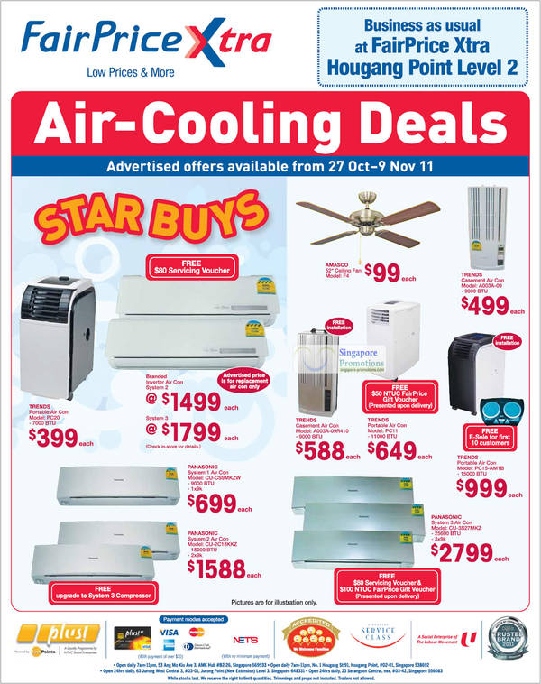 Featured image for (EXPIRED) NTUC Fairprice Cooling Home Appliances Special Offers Promotion 27 Oct – 9 Nov 2011