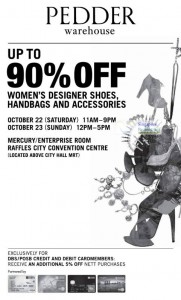 Featured image for (EXPIRED) Pedder Warehouse Sale Up To 90% Off 22 – 23 Oct 2011