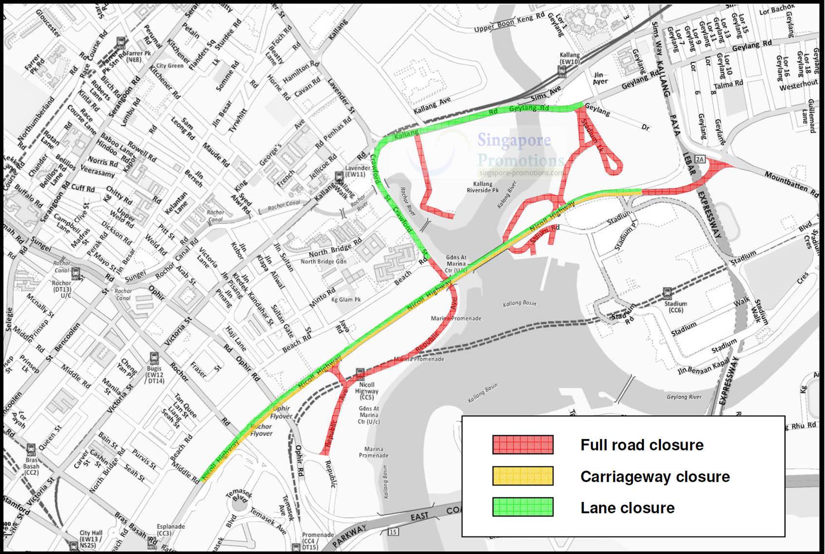 Road Closure Map 