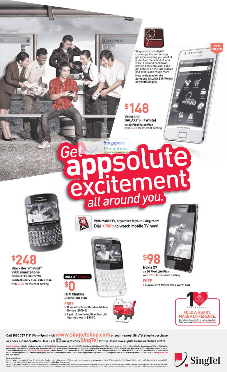 Samsung Galaxy S II, Blackberry Bold 9900, HTC ChaCha, Nokia X7