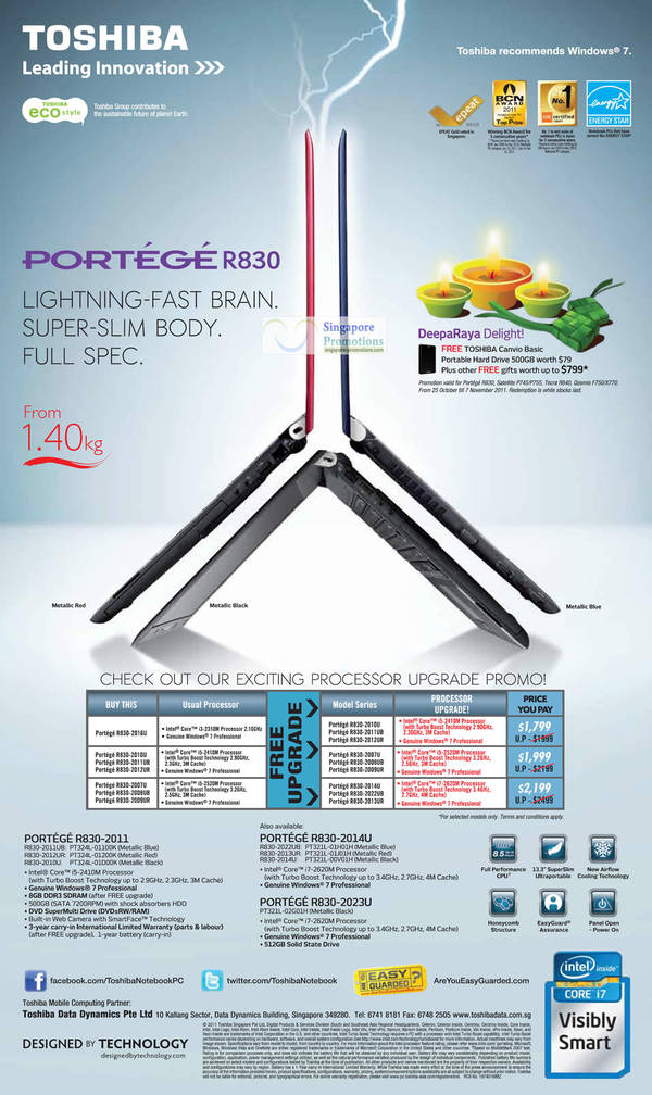 Featured image for (EXPIRED) Toshiba Notebooks Deepavali Promotion Special Offer 25 Oct – 8 Nov 2011