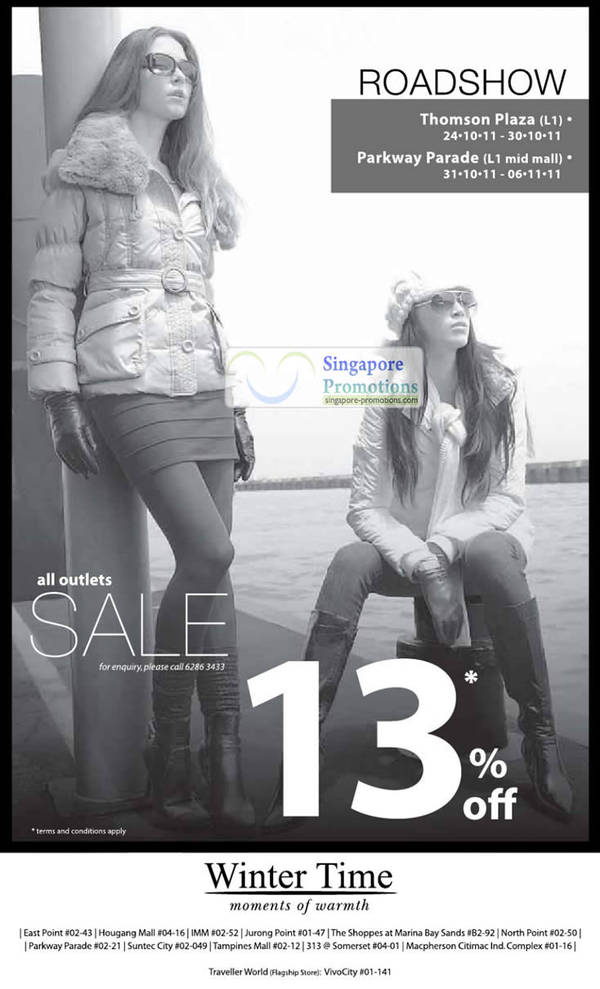 Featured image for (EXPIRED) Winter Time Sale 13% Off 29 Oct 2011
