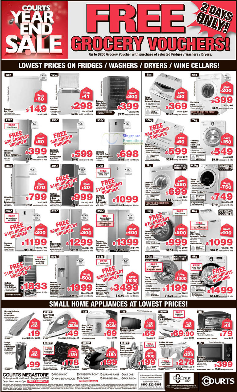 26 Nov Fridges, Appliances, Washers, Rice Cooker, Oven, Vacuum Cleaners