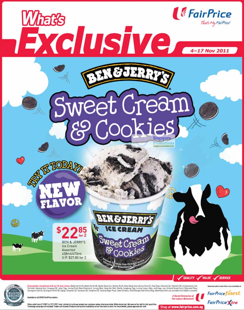 5 Nov Ben And Jerrys Sweet Cream And Cookies New Flavor