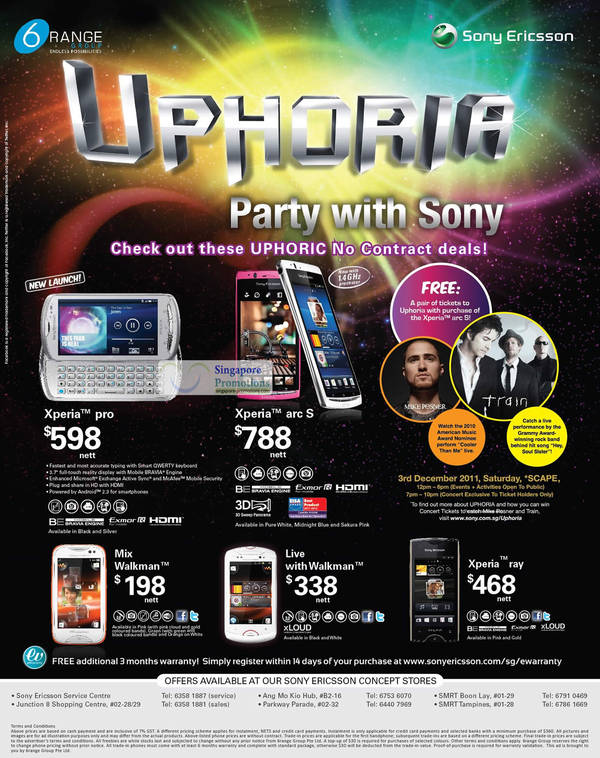 Featured image for (EXPIRED) 6range Sony Ericsson No Contract Mobile Phones Offers 19 – 25 Nov 2011