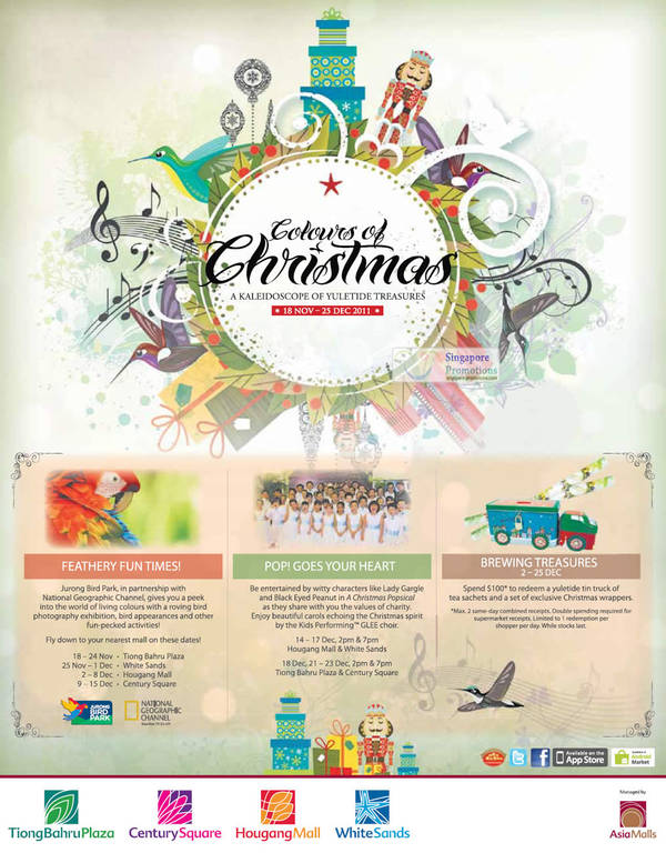 Featured image for (EXPIRED) Asia Malls Colours of Christmas Promotions & Activities 18 Nov – 25 Dec 2011